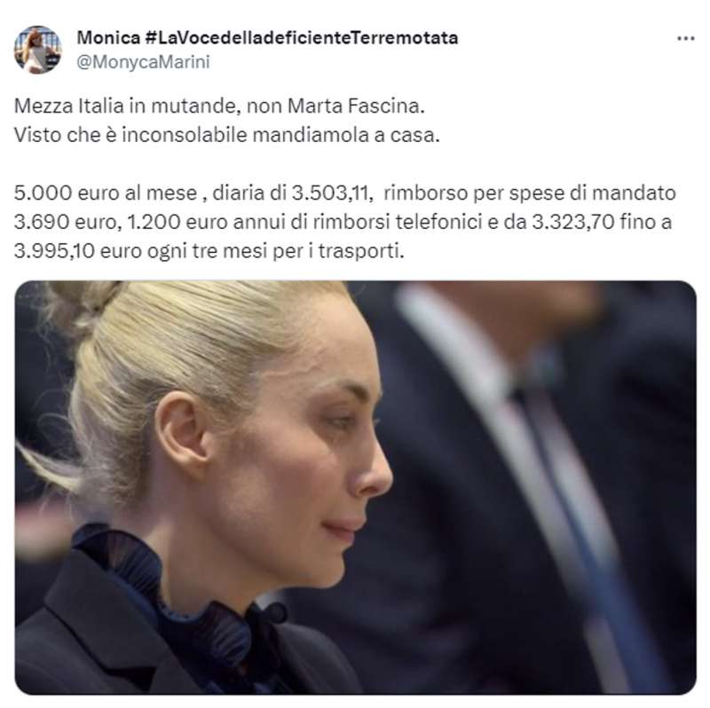 tweet su marta fascina