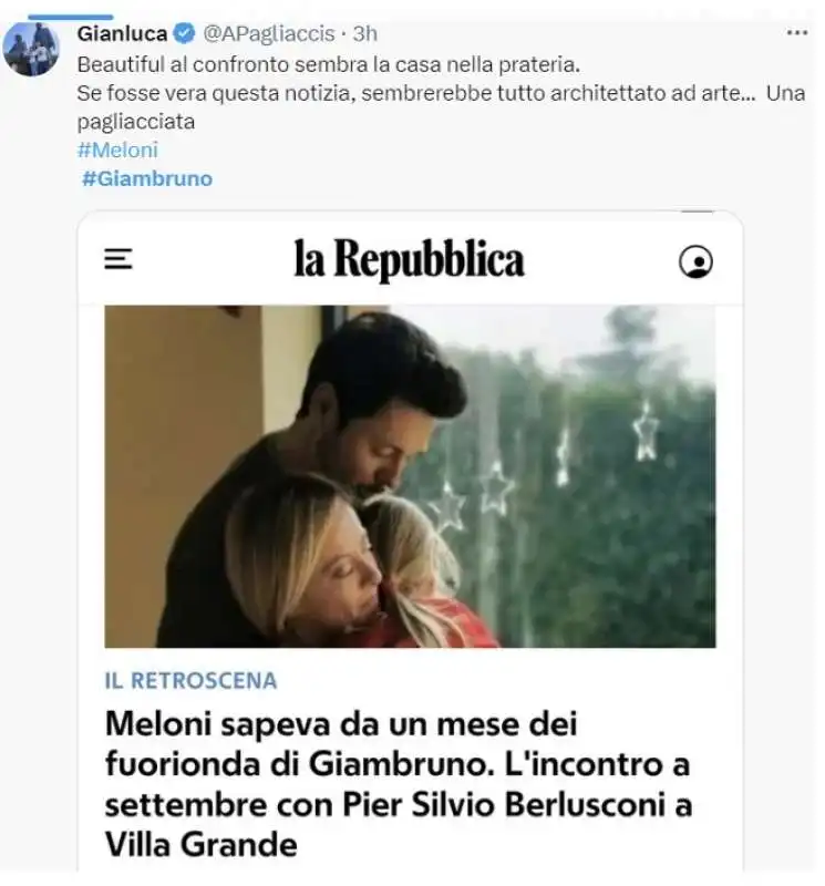 tweet sulla separazione tra giorgia meloni e andrea giambruno 6