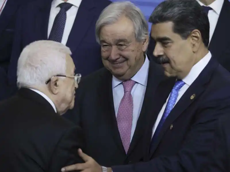 abu mazen   antonio guterres   nicolas maduro vertice brics    foto lapresse