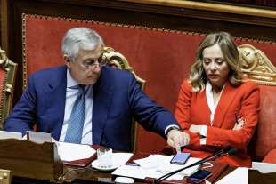 antonio tajani giorgia meloni al senato foto lapresse