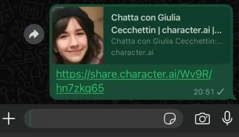 character.ai giulia cecchettin. 