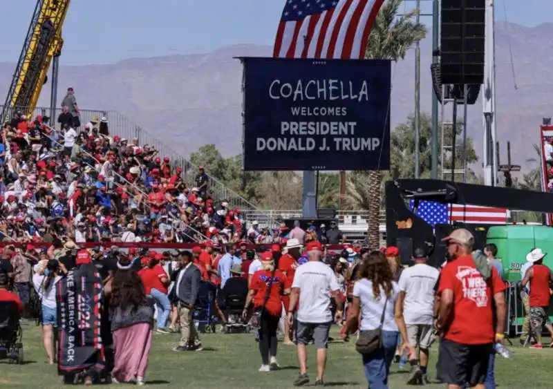 COMIZIO DI DONALD TRUMP A COACHELLA