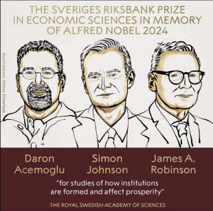 DARON ACEMOGLU, SIMON JOHNSON E JAMES A. ROBINSON - PREMIO NOBEL ECONOMIA 2024