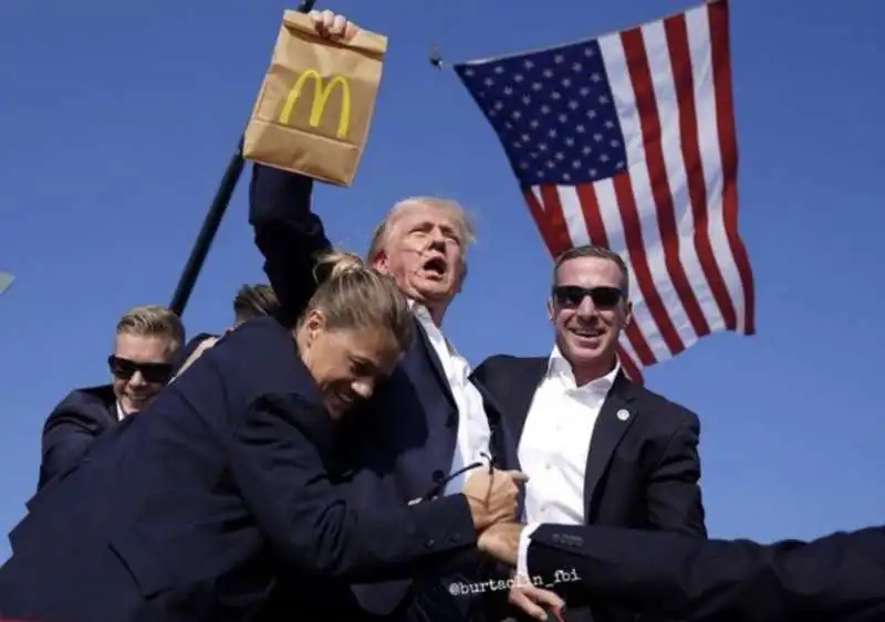 DONALD TRUMP AL MCDONALD'S - MEME 