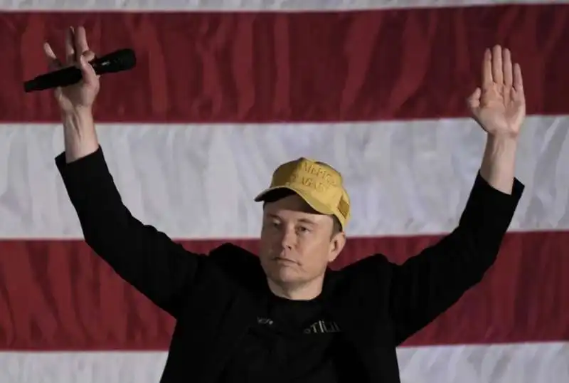 elon musk   comizio a filadelfia per donald trump