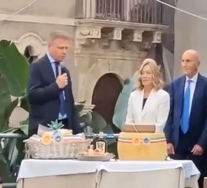 francesco lollobrigida giorgia meloni - g7 siracusa - grana padano