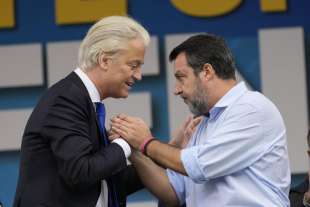 geert wilders matteo salvini pontida 2024 foto lapresse