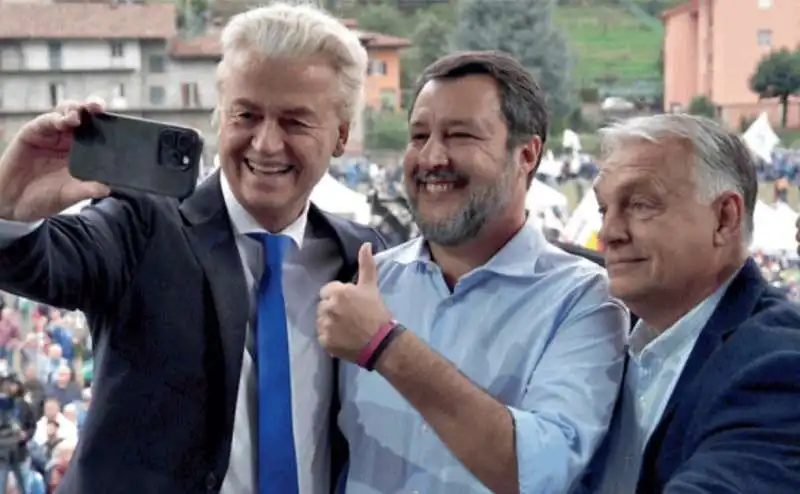 GEERT WILDERS - MATTEO SALVINI - VIKTOR ORBAN - PONTIDA 2024 