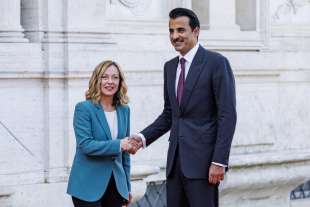 giorgia meloni con tamim bin hamad al thani foto lapresse 4