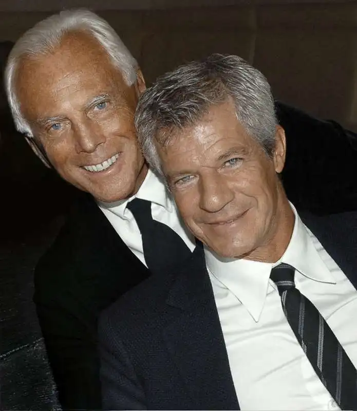 giorgio armani con leo dell'orco