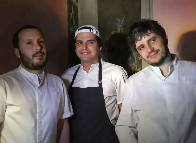  i tre soci del ristorante il giglio a lucca