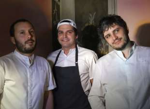 i tre soci del ristorante il giglio a lucca