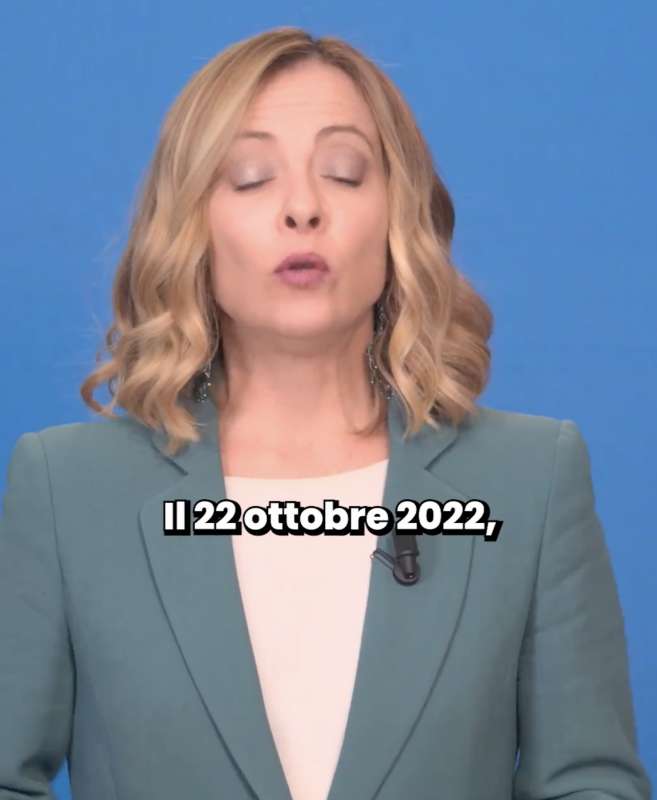 il video di giorgia meloni per i due anni di governo 2