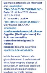 LA MAIL DI MARCO PATARNELLO