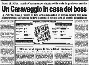 la nativita caravaggio articolo corsera 1992