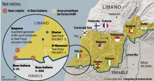 LE BASI UNIFIL COLPITE