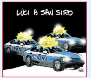 LUCI A SAN SIRO - VIGNETTA BY ROLLI PER IL GIORNALONE - LA STAMPA