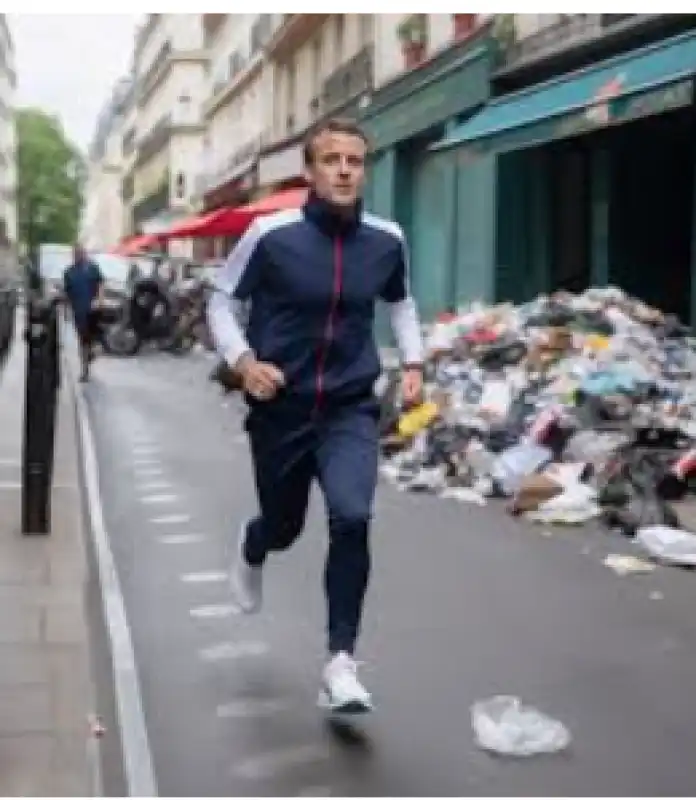 macron jogging