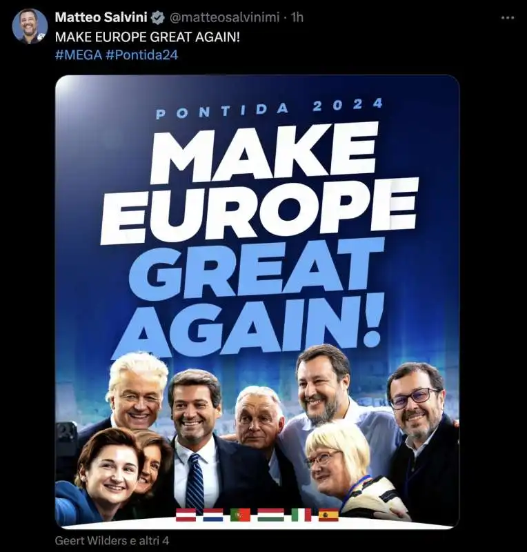 MAKE EUROPE GREAT AGAIN - IL MANIFESTO PUBBLICATO DA SALVINI SU TWITTER