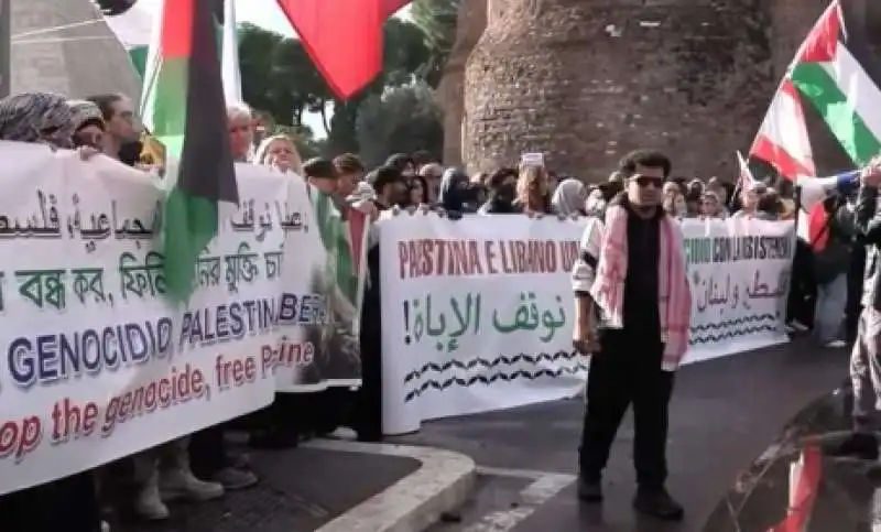 manifestazione pro palestina a roma   2