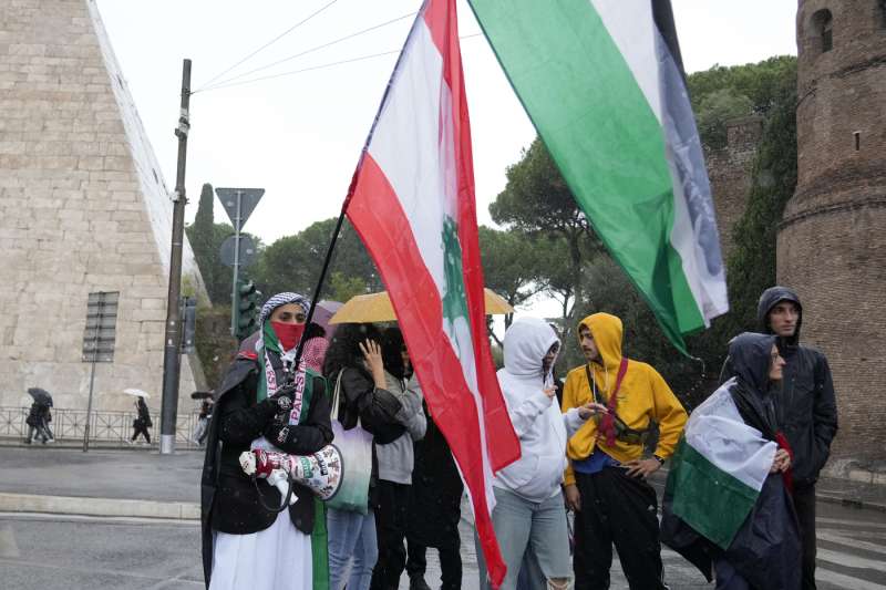 manifestazione pro palestina a roma