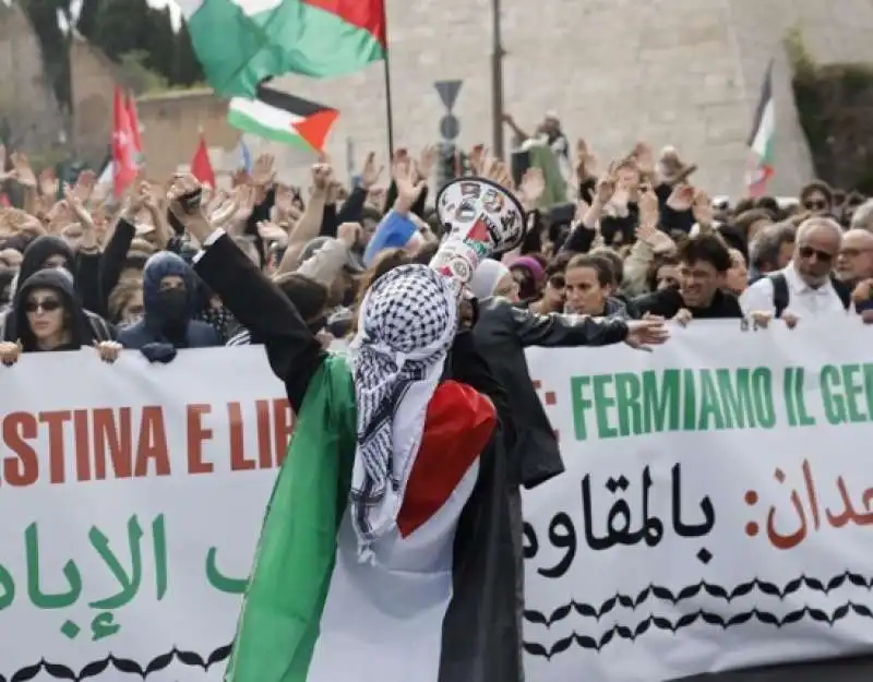 manifestazione pro palestina a roma   3