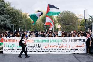 manifestazione pro palestina roma foto lapresse 12