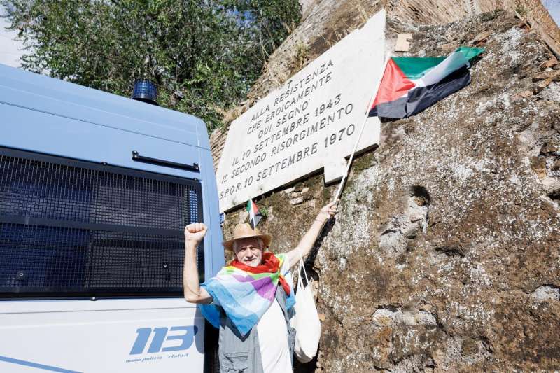 manifestazione pro palestina roma foto lapresse 17