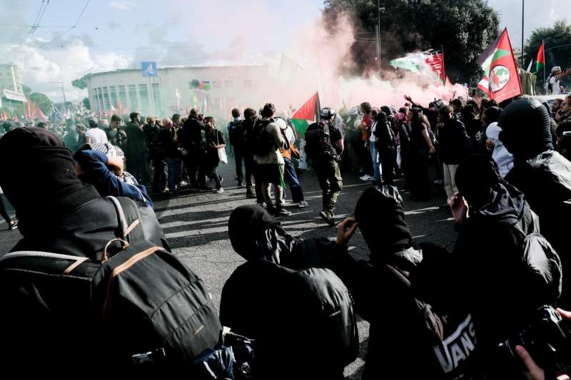 manifestazione pro palestina roma foto lapresse 23