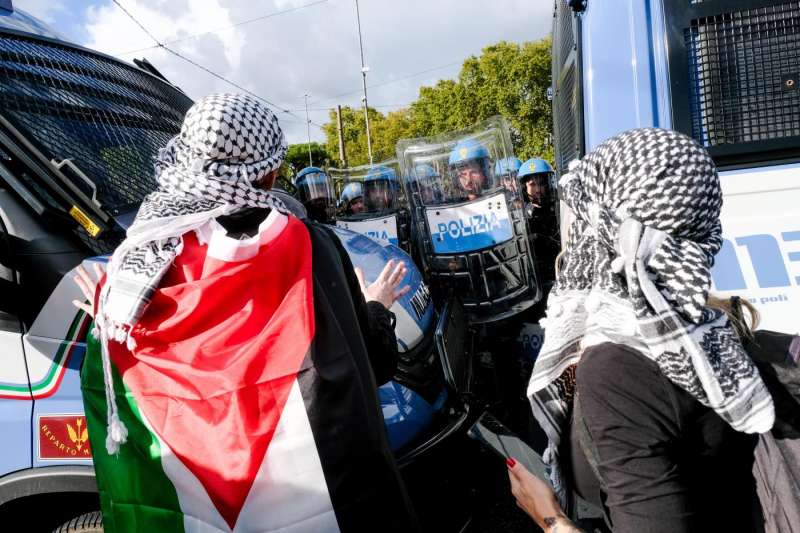 manifestazione pro palestina roma foto lapresse 26