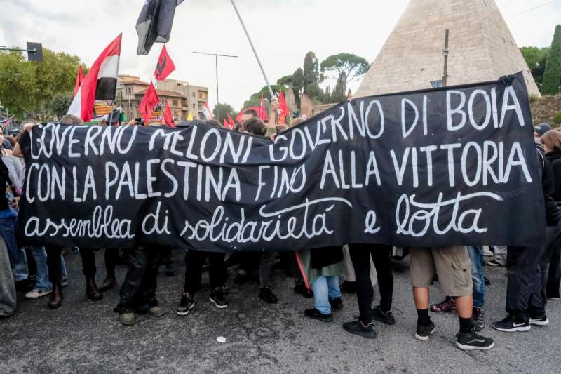 manifestazione pro palestina roma foto lapresse 27