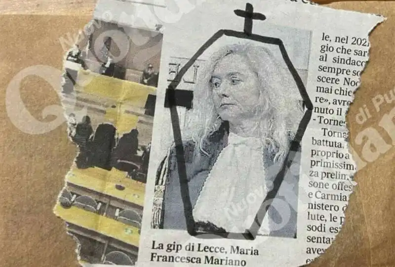 MINACCE A MARIA FRANCESCA MARIANO