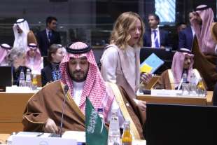 mohammed bin salman giorgia meloni foto lapresse