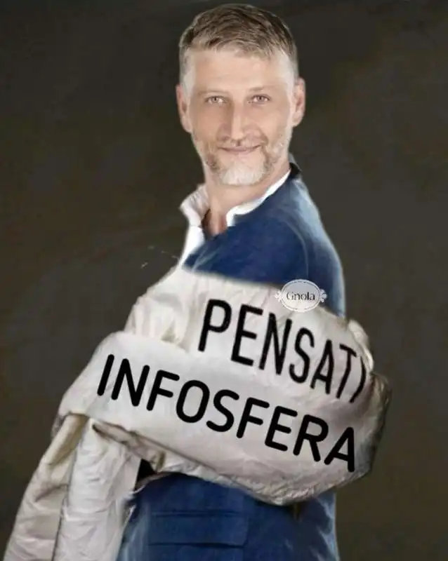 pensati infosfera   meme su alessandro giuli by gnola