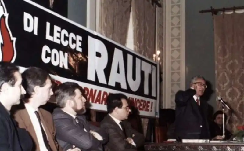 Pino Rauti a Lecce nel 1989