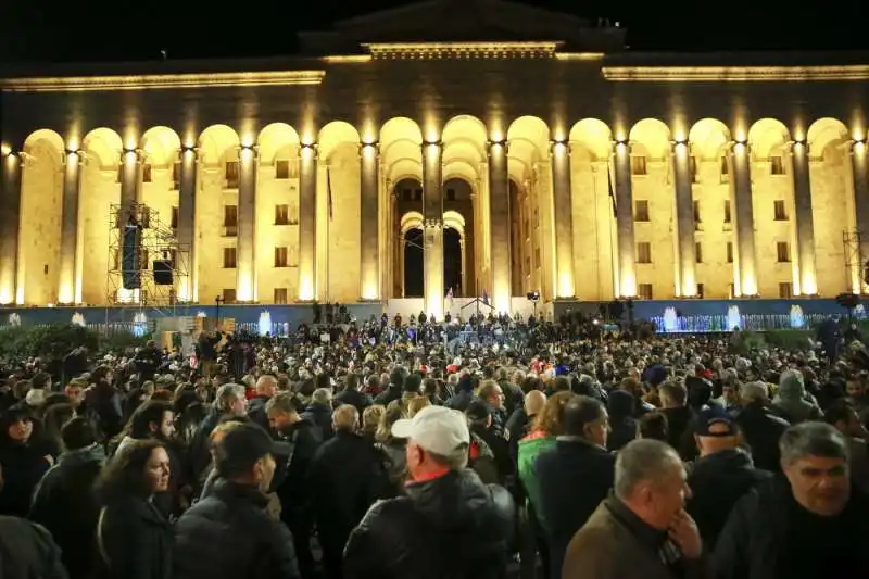 proteste in georgia dopo la vittoria di sogno georgiano   foto lapresse   1