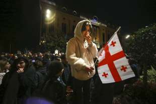 proteste in georgia dopo la vittoria di sogno georgiano foto lapresse 3