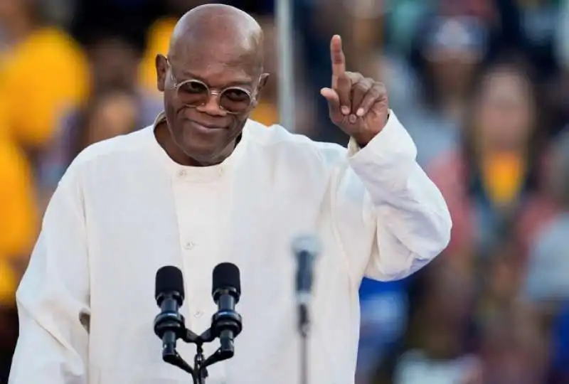 samuel l. jackson al convegno per kamala harris 2