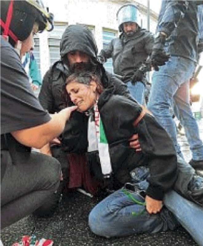 scontri durante la manifestazione pro palestina a roma 2