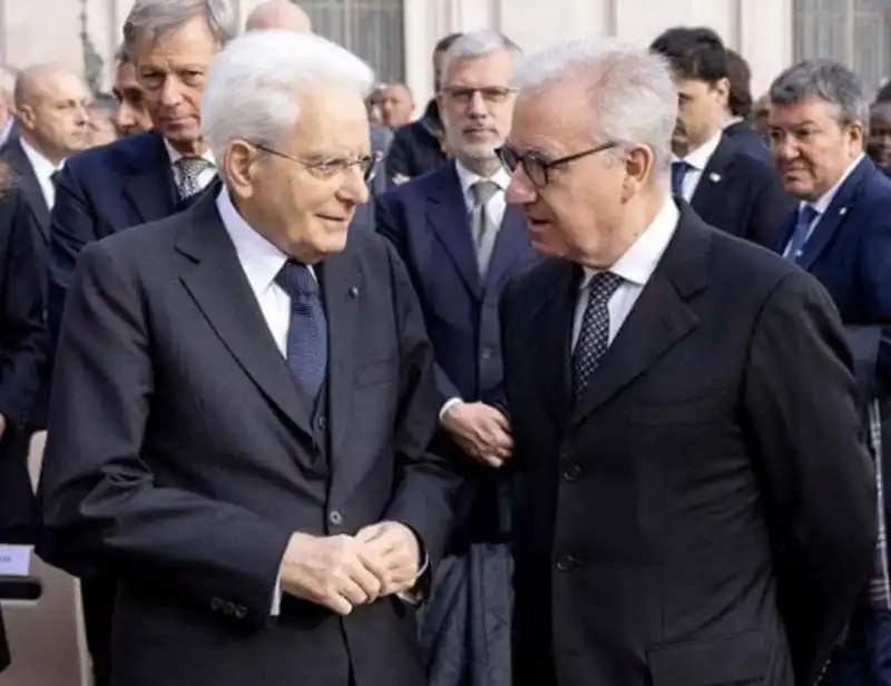 SERGIO MATTARELLA CON ALFREDO MANTOVANO IN VATICANO