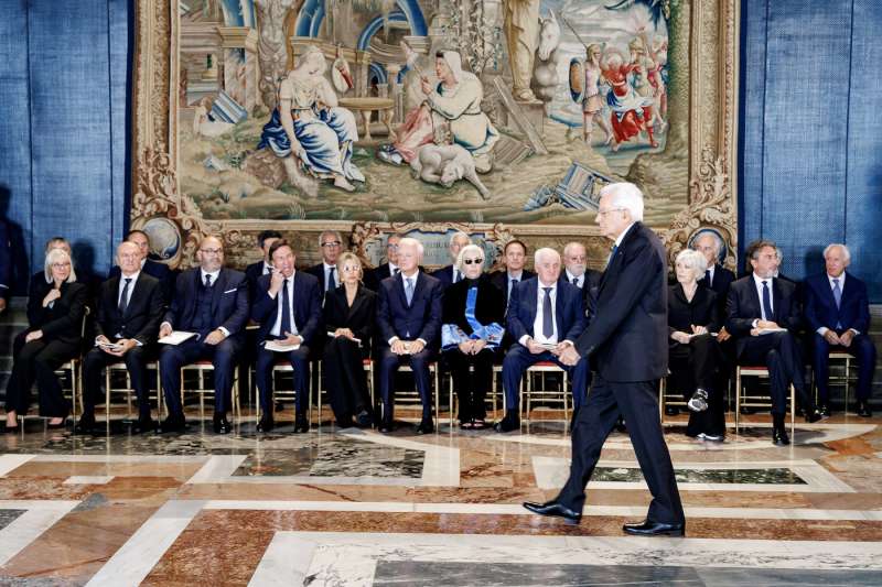 sergio mattarella - onorificenze cavalieri del lavoro - foto lapresse