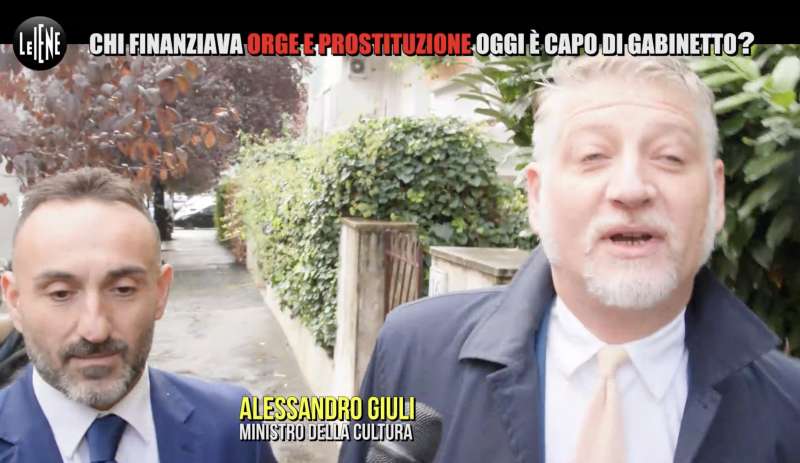 servizio delle iene su alessandro giuli 5