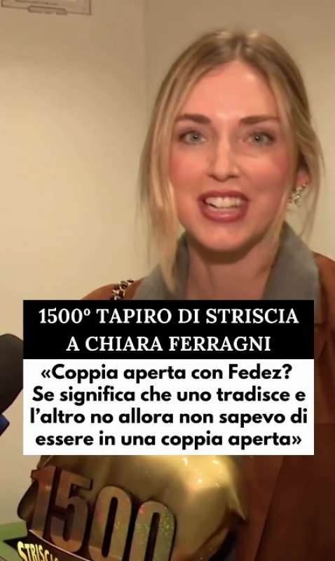 striscia la notizia consegna il tapiro a chiara ferragni 4