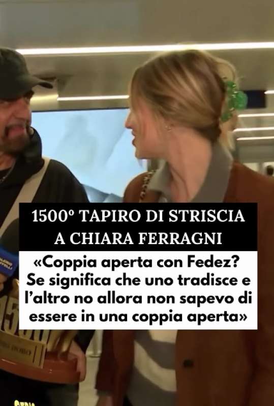 striscia la notizia consegna il tapiro a chiara ferragni 7