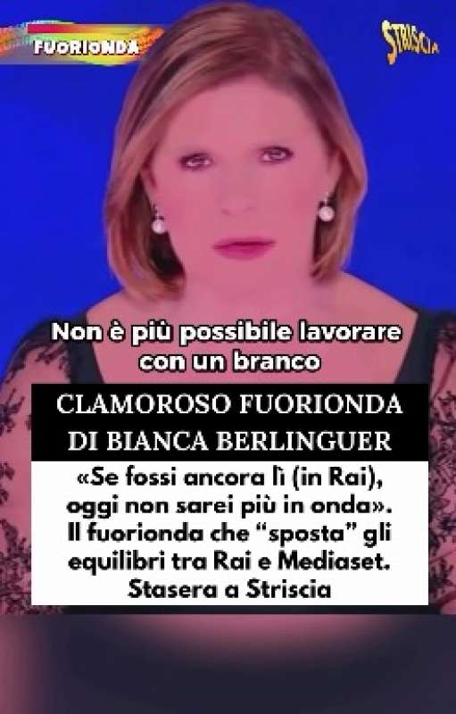 striscia la notizia manda i fuorionda di bianca berlinguer