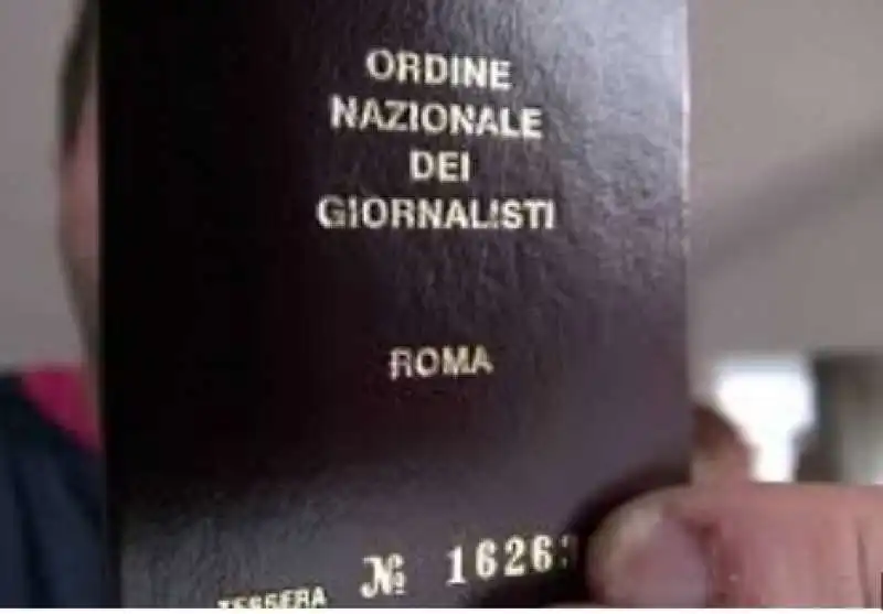 tesserino dei giornalisti