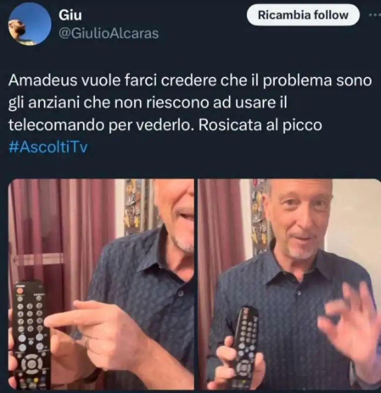 TWEET CONTRO IL TUTORIAL DI AMADEUS SUL NOVE