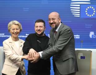 URSULA VON DER LEYEN VOLODYMYR ZELENSKY CHARLES MICHEL