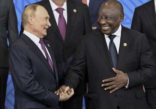 vladimir putin cyril ramaphosa vertice brics 2024 foto lapresse