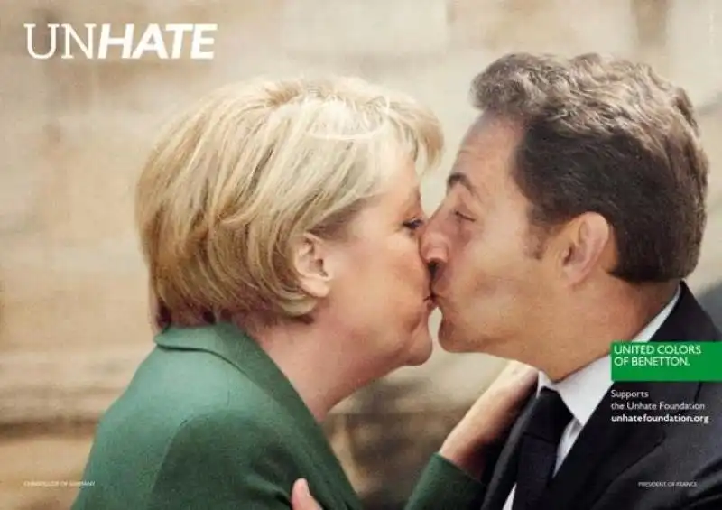 CAMPAGNA BACI BENETTON MERKEL SARKOZY jpeg